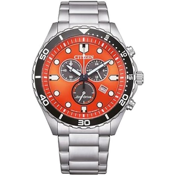 CITIZEN Herreur AT2560-84X Stål, Orange, Svart