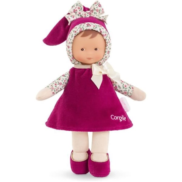 Doudou - COROLLE - Miss Rose Grenadine - 25 cm - doft av vanilj - från födseln