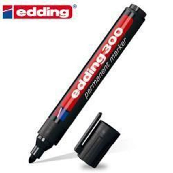 Edding e- 300 Uudslettelig markør med kuglespids 1,5 til 3 mm Sort sort