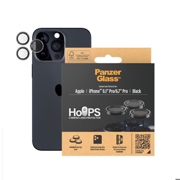 PanzerGlass PanzerGlass™ Hoop Optic Rings til iPhone 15 Pro/Pro Max