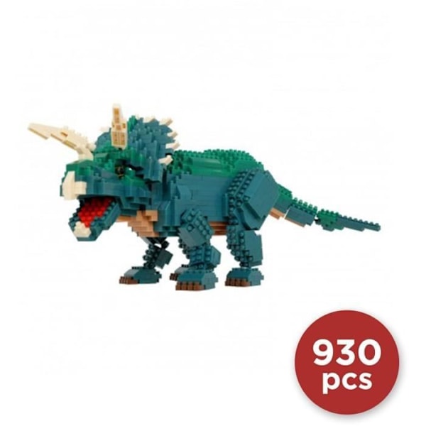 Figur i tegelstenar - BANDAI - NANOBLOCK - Triceratops Deluxe - 930 bitar
