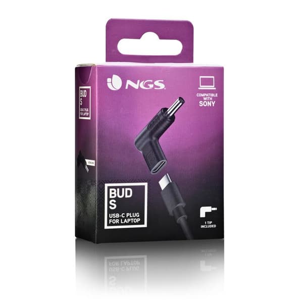 NGS BUD-S : Udskiftning af USB-C strømadapter kompatibel med SONY bærbare computere.