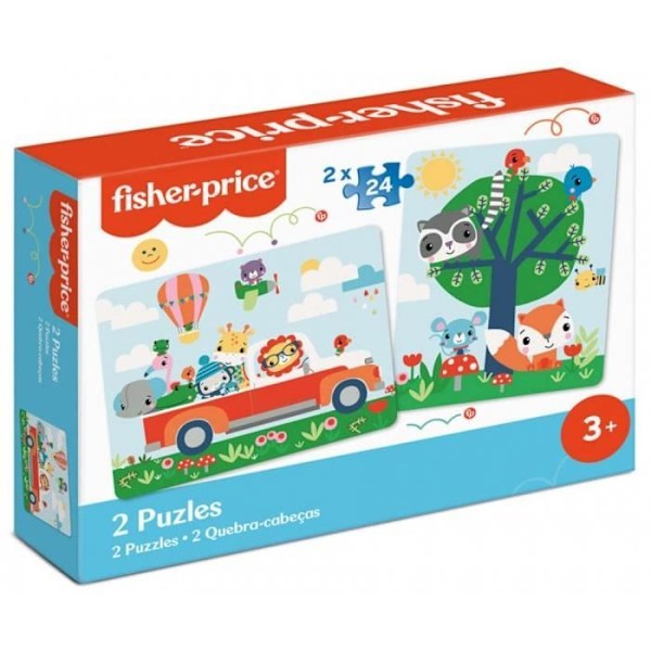 Puzzle med 24 stykker fra Fisher Price - multicolor - 18x25x5 cm