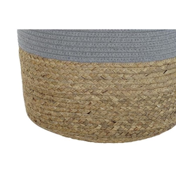 Korgar - Boho - 40 x 40 x 52 cm - Naturlig fiber - Grå - Set av 2 enheter GRÅ