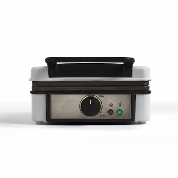 Vaffeljern med justerbar termostat - LIVOO - DOP206 - 1200W - 2 vafler - Non-stick - Overflade 14,5 x 17,5 cm - Indikatorlamper Svartvitt