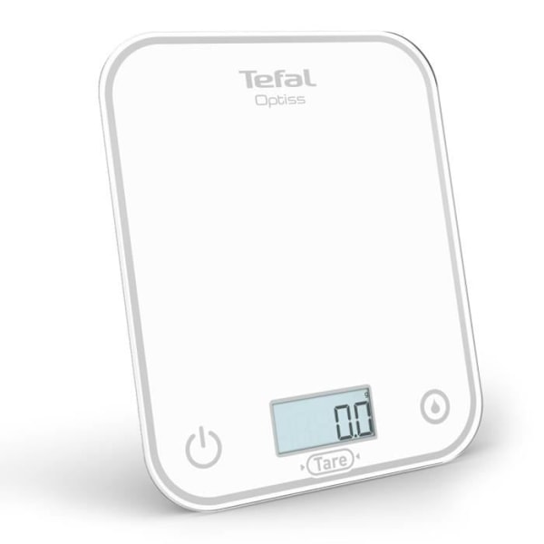 TEFAL Optiss elektronisk köksvåg, bakgrundsbelyst display, reptålighet, 5 kg kapacitet, vit BC50U0V0 Vit