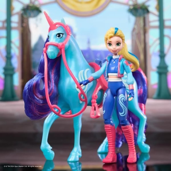 SPIN MASTER KOTILOYHTEEN LICORN JA NUKKE RIVER JA ISABEL Unicorn Academy Blå, Rosa