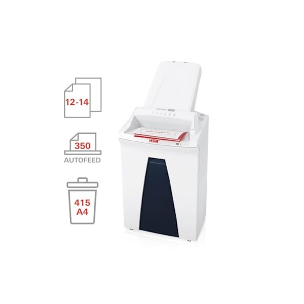 Dokumentmakulator - HSM - AF350 - 14 sider - 4,5 x 30 mm - Automatisk arkføder