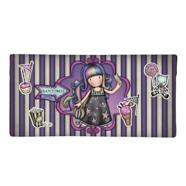 Skoleetui - Gorjuss - Op og væk - Violet - Polyester - 22 x 11 x 1.5 cm Lila