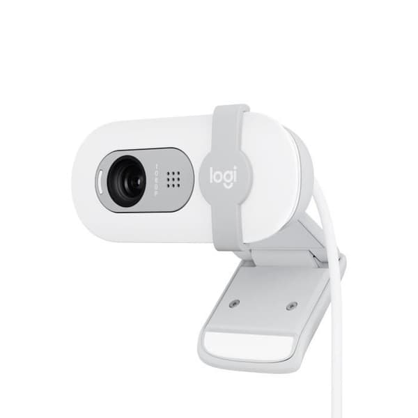 Webcam - Full HD 1080p - Logitech - Brio 100 - Integreret mikrofon - Hvid