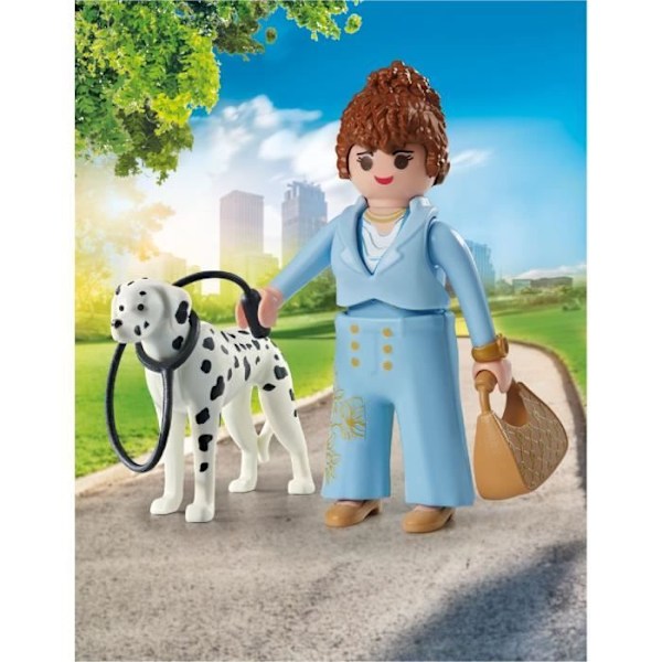 PLAYMOBIL 71736 Liikennealan naisammattilainen käsilaukun ja dalmatialaisen kanssa, My Life, 8 osaa, Suositeltu ikä 4 vuotta ja yli Flerfärgad