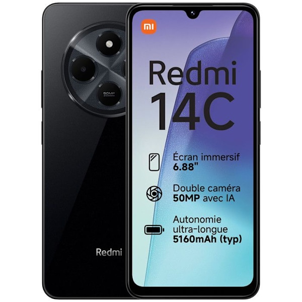 Xiaomi Redmi 14C Musta (8 Go /