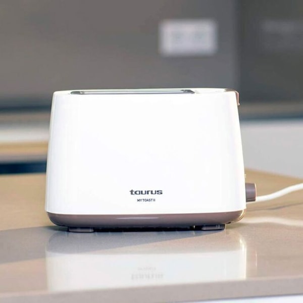 TAURUS My Toast II brödrost - Vit - 2 platser - 750W - Avfrostningsfunktion Vit