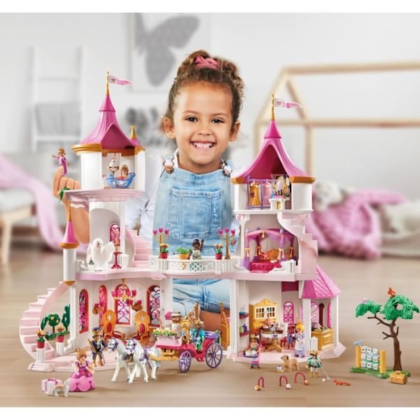 PLAYMOBIL 71845 Palads med kongeligt par og 2 troner, De magiske prinsesser, 421 dele, Fra 4 år Flerfärgad