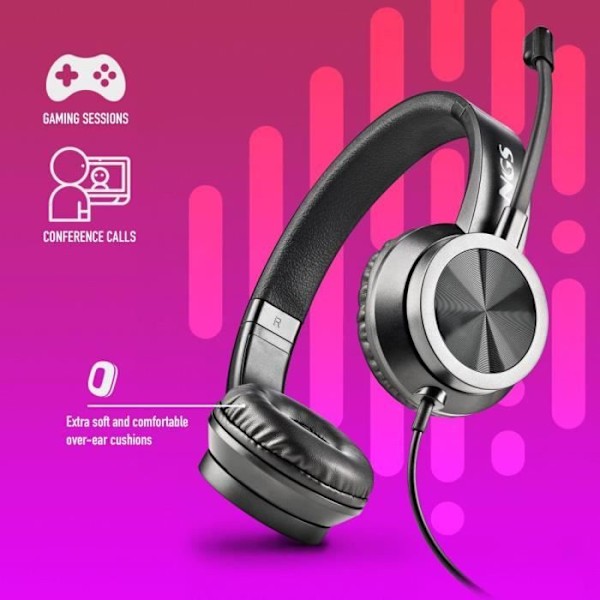 Supra-Auricular Kuulokkeet - NGS - MSX11 PRO - Jack 3.5mm - Säädettävä Mikrofoni - Optimaalinen Mukavuus