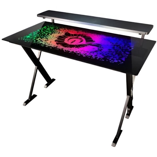 Spillebord - TALIUS - Warship X1 RGB - Sort - 1200x600 mm - LED RGB 7 farver Sort