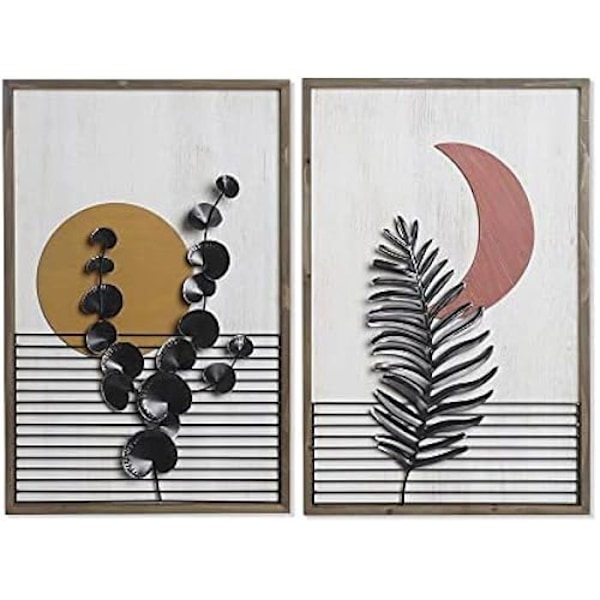 Pöytä - DKD HOME DECOR - Vakio - Metalli ja MDF - 51 x 3 x 76,5 cm - Nykyaikainen gul, vit, svart, orange