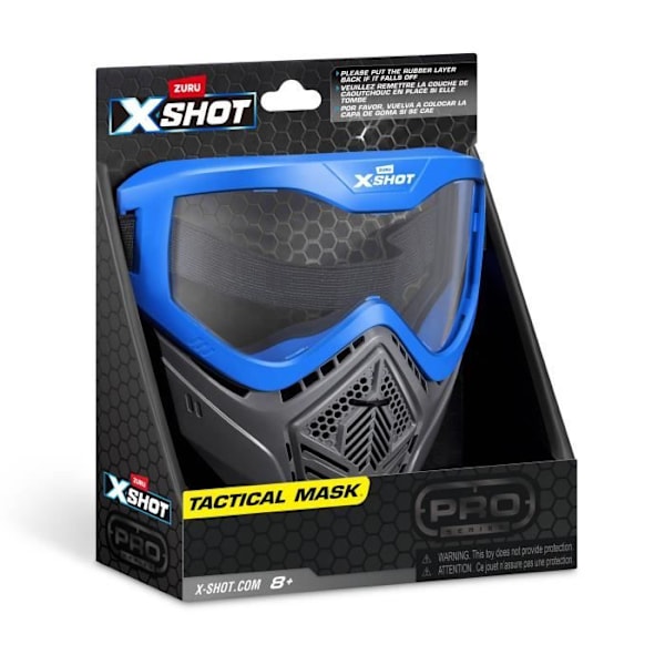 Tilbehør - ZURU - X-SHOT Excel Blå Maske - Justerbar Maske - Stilet Design - Indbygget Ventilation Flerfärgad