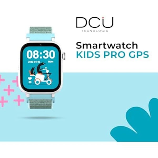 Børns Connected Watch - DCU TECNOLOGIC - GPS - Videoopkald - SOS knap - Vandtæt IP67
