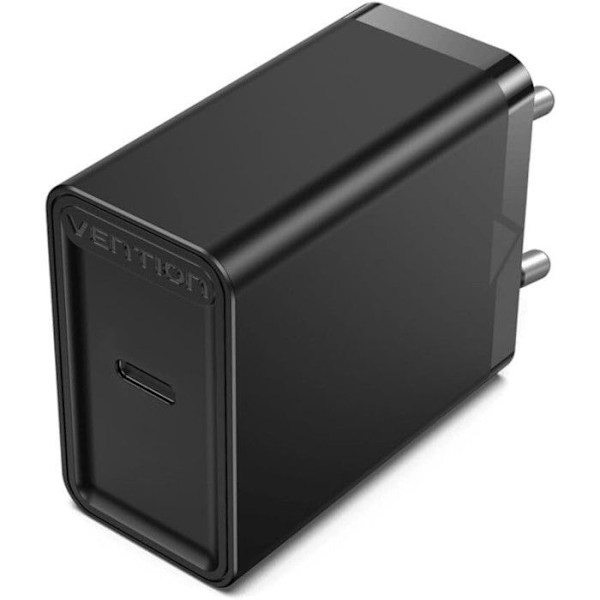 Vention - USB-C vægoplader Sort