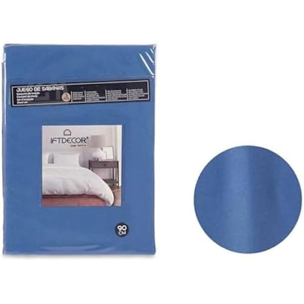 Blå bäddset för 90 cm säng - Presentdekor - 3 delar - Flerfärgad - Tvättbar Flerfärgad