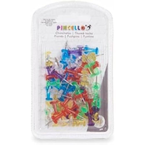 Set med 24 trycknålar - PINCELLO - Flerfärgad - Metall och plast - 15 x 24,5 x 16 cm Flerfärgad