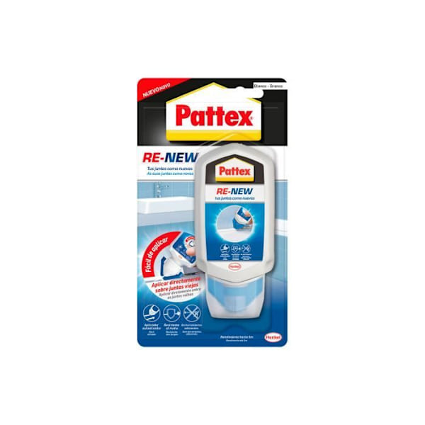 Vandbaseret silikone - Pattex - Forny 80ml - Meldugresistent - Nem at bruge - Mat hvid