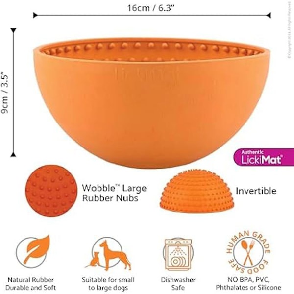 Leksak - LICKIMAT - Orange Gunga - Komfort - Inomhus - Medium för djur Orange.