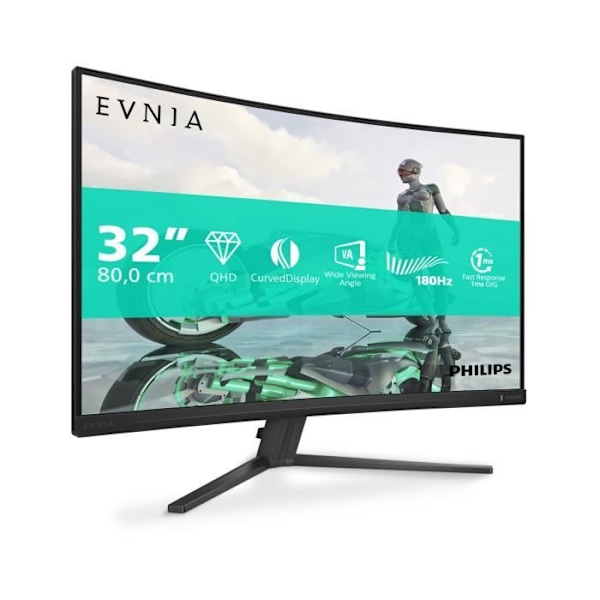 Skärm - Philips - 32M2C3500L - 32" QHD - Snabb VA böjd - 0,5ms - 180Hz
