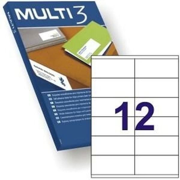 Skrivarpapper - förpackning - Multirulle - 4711 - Lim/etiketter 3 105 x 48 mm A4 100 Shutters