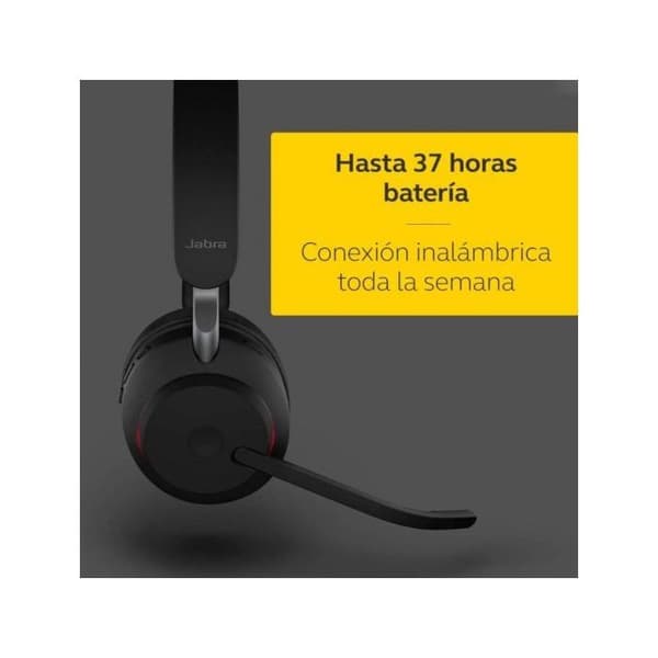 Langattomat kuulokkeet - Jabra - Evolve2 65 - USB-A - Bluetooth - UC-sertifioitu Sort