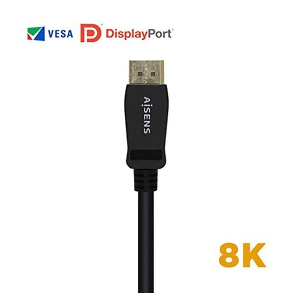 DisplayPort-kaapeli - AISENS - A149-0430 - 0.5M - 8K - Musta