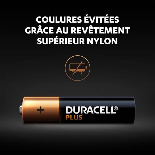Duracell batterier Pakke med 8 AAA Duracell Plus alkaline batterier, 1,5V LR03