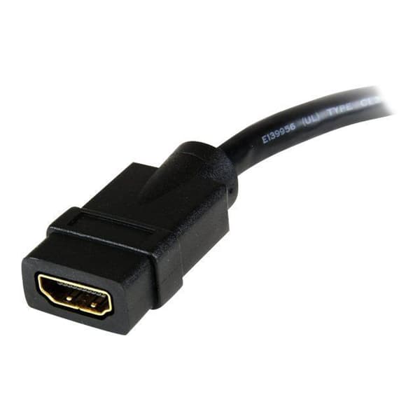HDMI-DVI-D-videosovitinkaapeli - STARTECH - 20 cm - Kullattu Sort