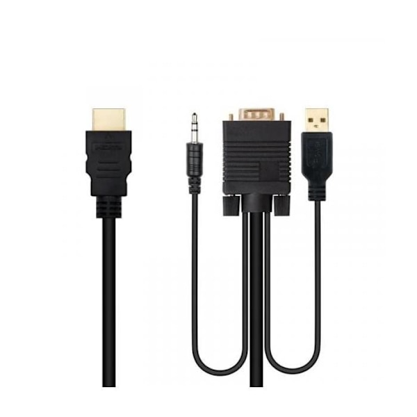 Nanocable HDMI til VGA-Jack-USB-konverter, 1,8 m