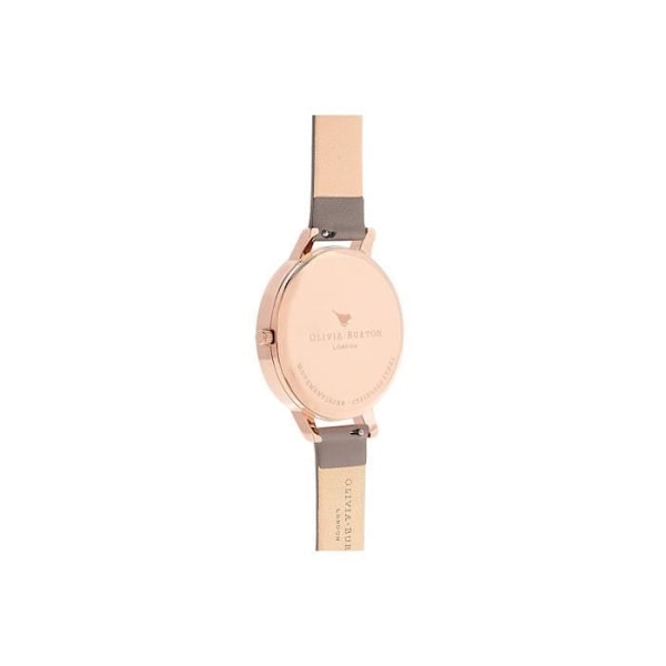 Klocka - Olivia Burton - OB16FS99 - Blommig grå urtavla - Armband i äkta läder - Quartz 38mm Grå, rosa guld