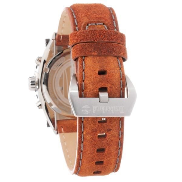 Timberland herreur TBL1331JS-02C - Quartz urværk - Sort skive - Brun læderrem