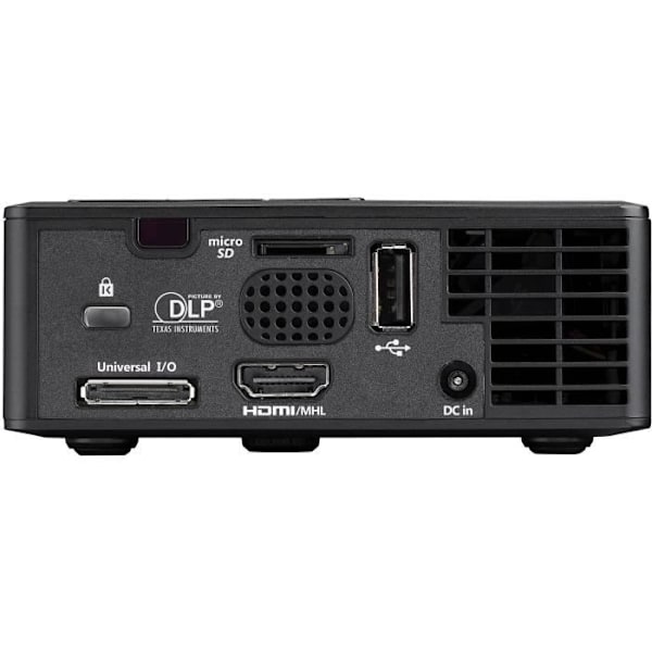 Optoma ML750e - WXGA LED-videoprojektori (1280x800) - Ultrakannettava - 700 LED-kirkkaus - HDMI - 1 W integroitu kaiutin - Musta