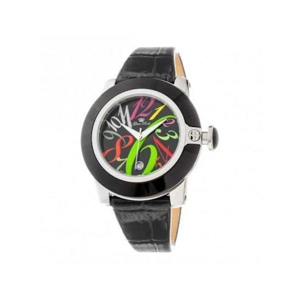 Dameur - Glam Rock - GR32018-BB - Quartz - Læder - Vandtæthed 10 Atm Svart