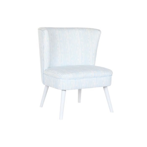 fåtölj 73 x 67 x 85 cm blåvitt trä - Färg: BLÅ