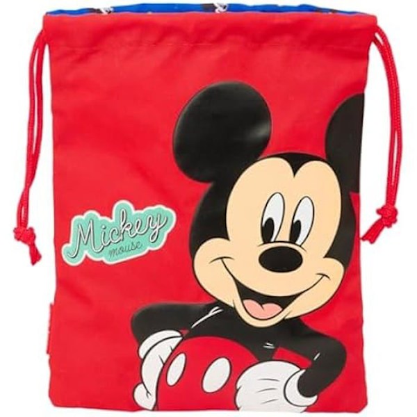 Snack Bag - SAFTA - Mickey Mouse Good Day - 20 x 25 cm - Blå - Afslappet Blå