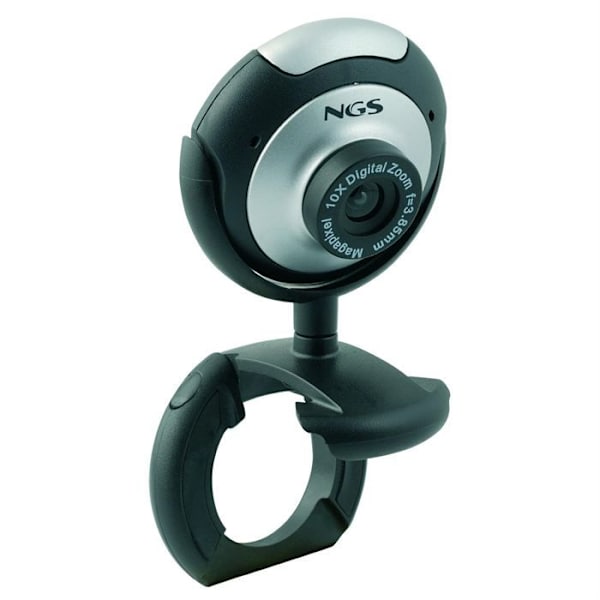 NGS Webcam - 0,3 Mp - USB 2.0 - 8 Interpolerede Megapixels - CMOS-sensor - Mikrofon