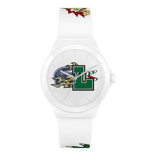 Miestä LACOSTE kello valkoisesta silikoonista - 241649 Vit