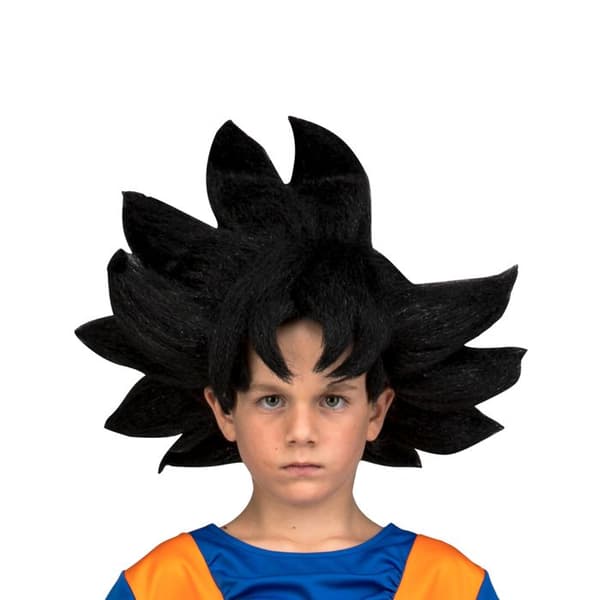 Perruque Goku Dragon Ball barn Sort Unik størrelse