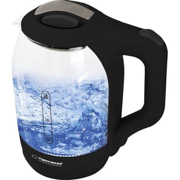 ESPERANZA Kedel Kapacitet 1,7L Effekt 1500W Sort-transparent - EKK025K