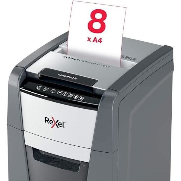 Dokumentødelægger - REXEL - Auto+ 100X - Krydsklip - Sikkerhed P4 - 100 ark max
