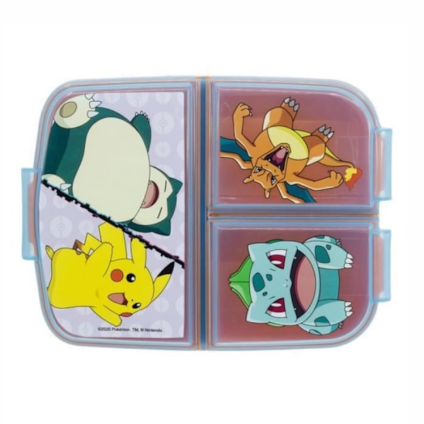 Lounaslaatikko - STOR - Pokemon - 3 lokeroa - 18x13x5,5 cm - Lapsi