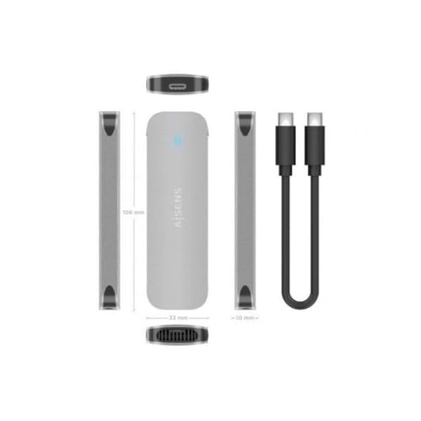 SSD NVMe USB 3.2 Gen2 - Aisens - Aluminium