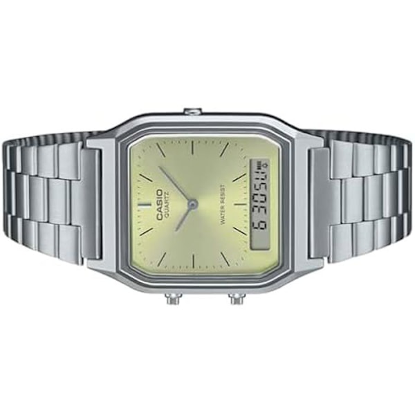 Ur - CASIO - AQ-230A-9AMQYES - Analog - Stål - Vandtæthed 3 ATM Svart silver