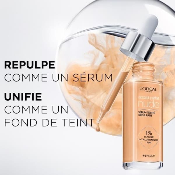 L'Oréal Paris Accord Parfait Sérum Teinté Repulpende 7-8 Tan Deep 30ml 7-8 DEEP TANK
